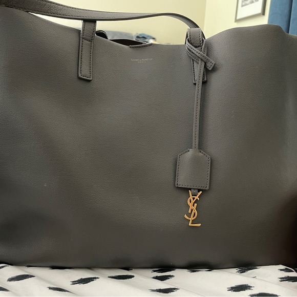 Saint Laurent Leather Shopping Tote - Picture 8 of 9